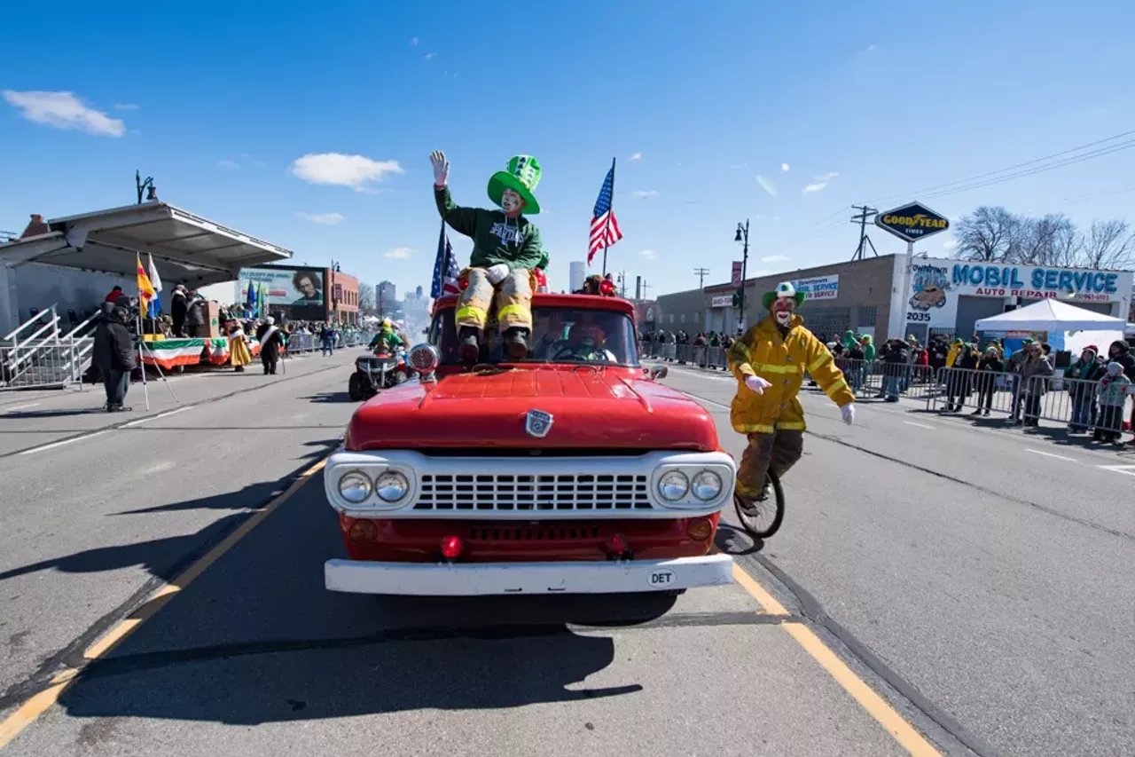 Image: All the clowns we saw at the Corktown St. Patrick's Day parade