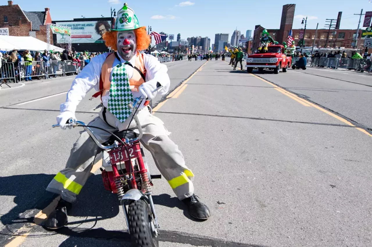 Image: All the clowns we saw at the Corktown St. Patrick's Day parade