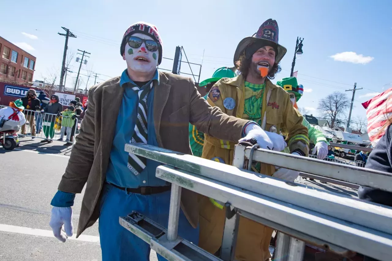 Image: All the clowns we saw at the Corktown St. Patrick's Day parade