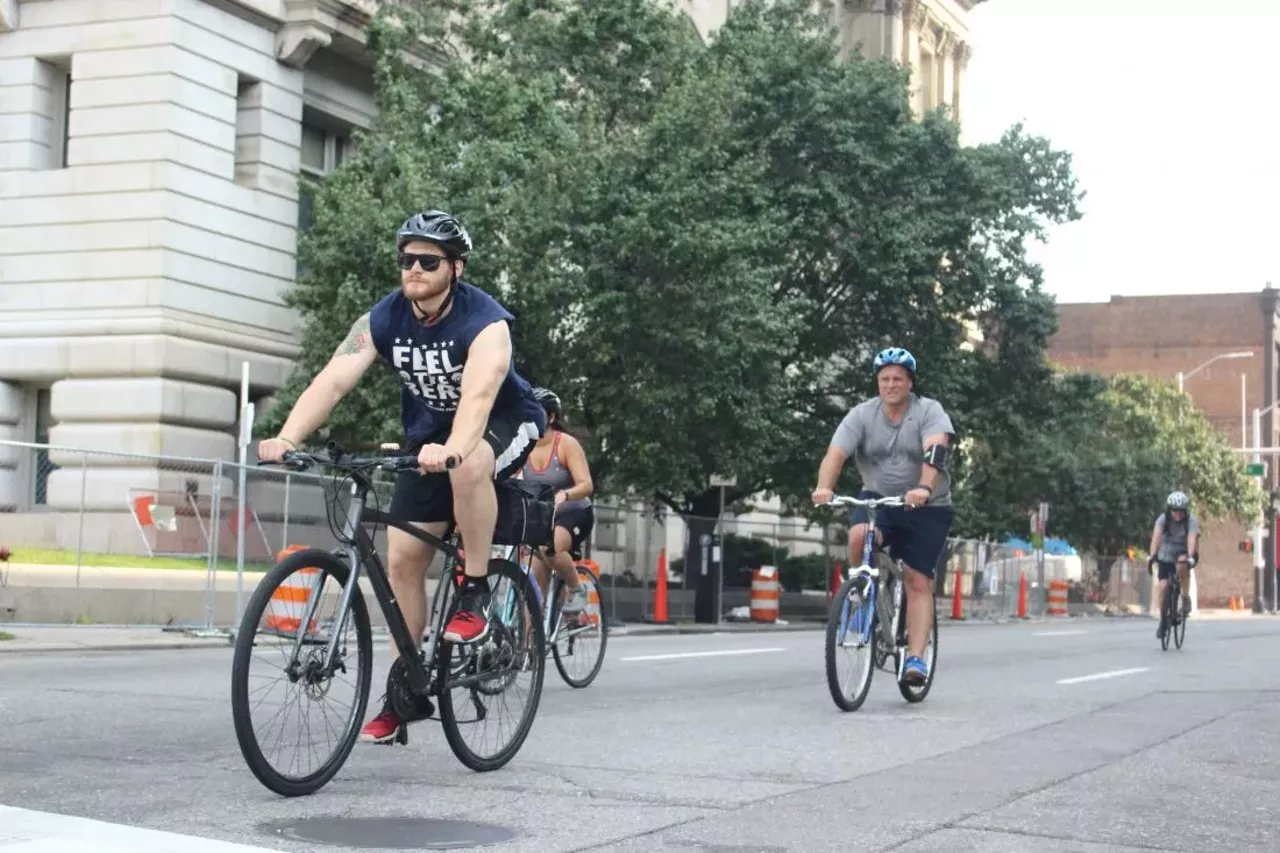 Image: All the happy bikers we saw at Tour de Troit