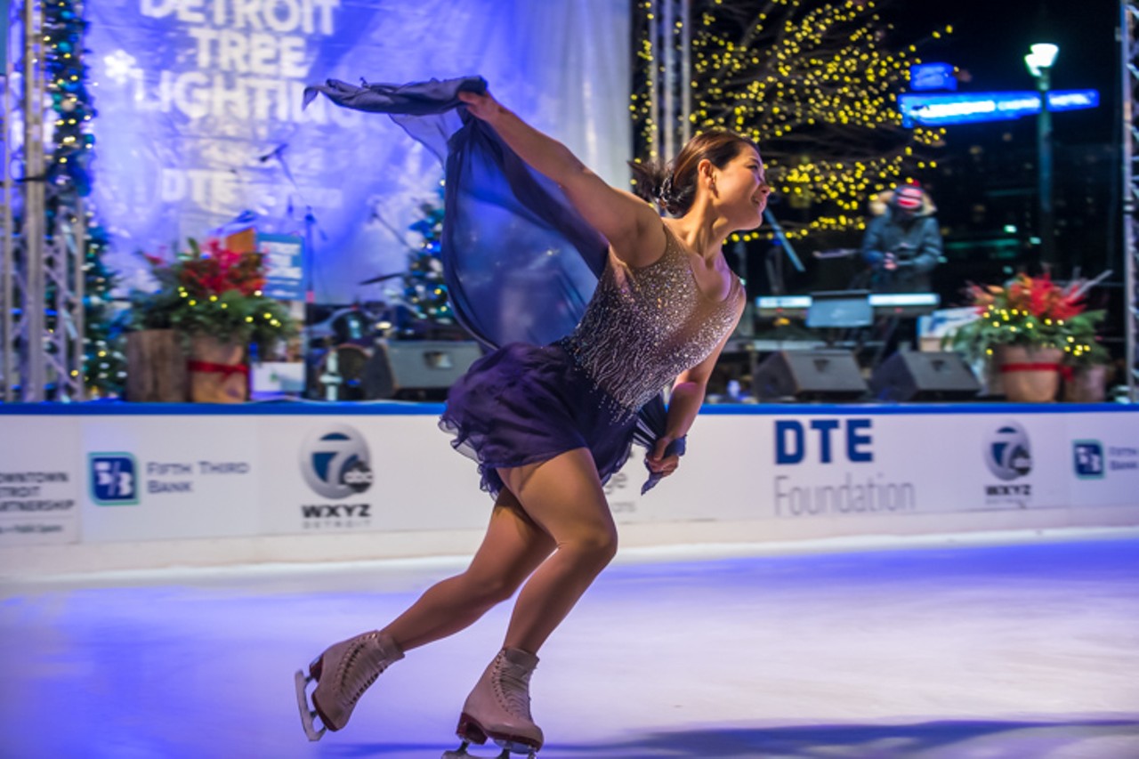 All the holiday hoopla we saw at the Detroit tree lighting ceremony at Campus Martius