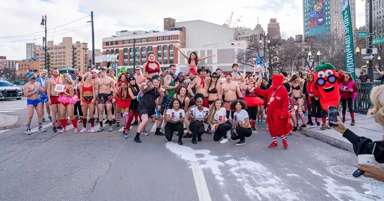 Image: All the nearly naked people we saw during Cupid's Undie Run Detroit 2022