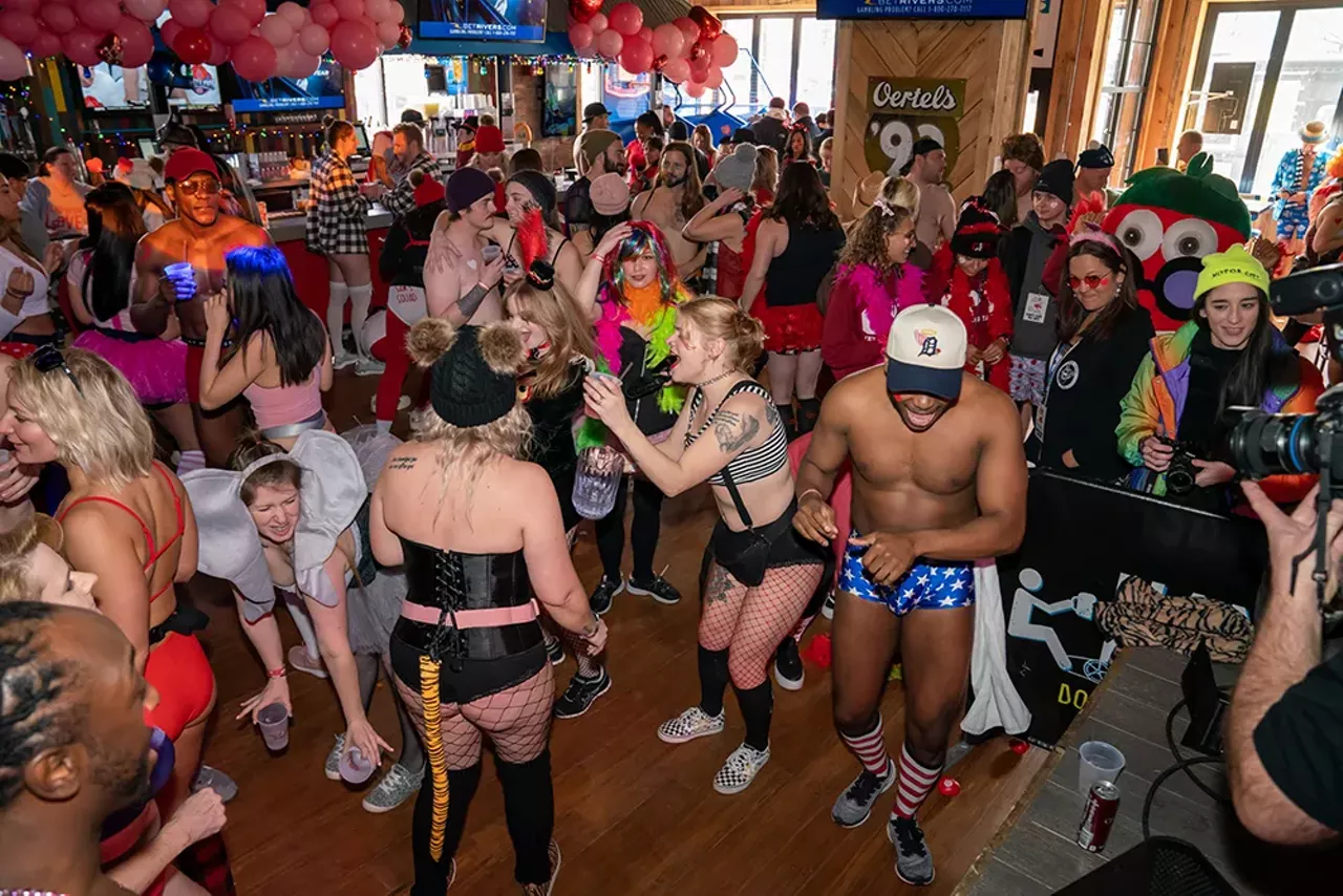 Image: All the nearly naked people we saw during Cupid's Undie Run Detroit 2022