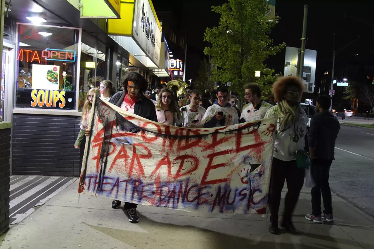 Image: All the walking zombies we saw at Wayne State University's Zombie Parade