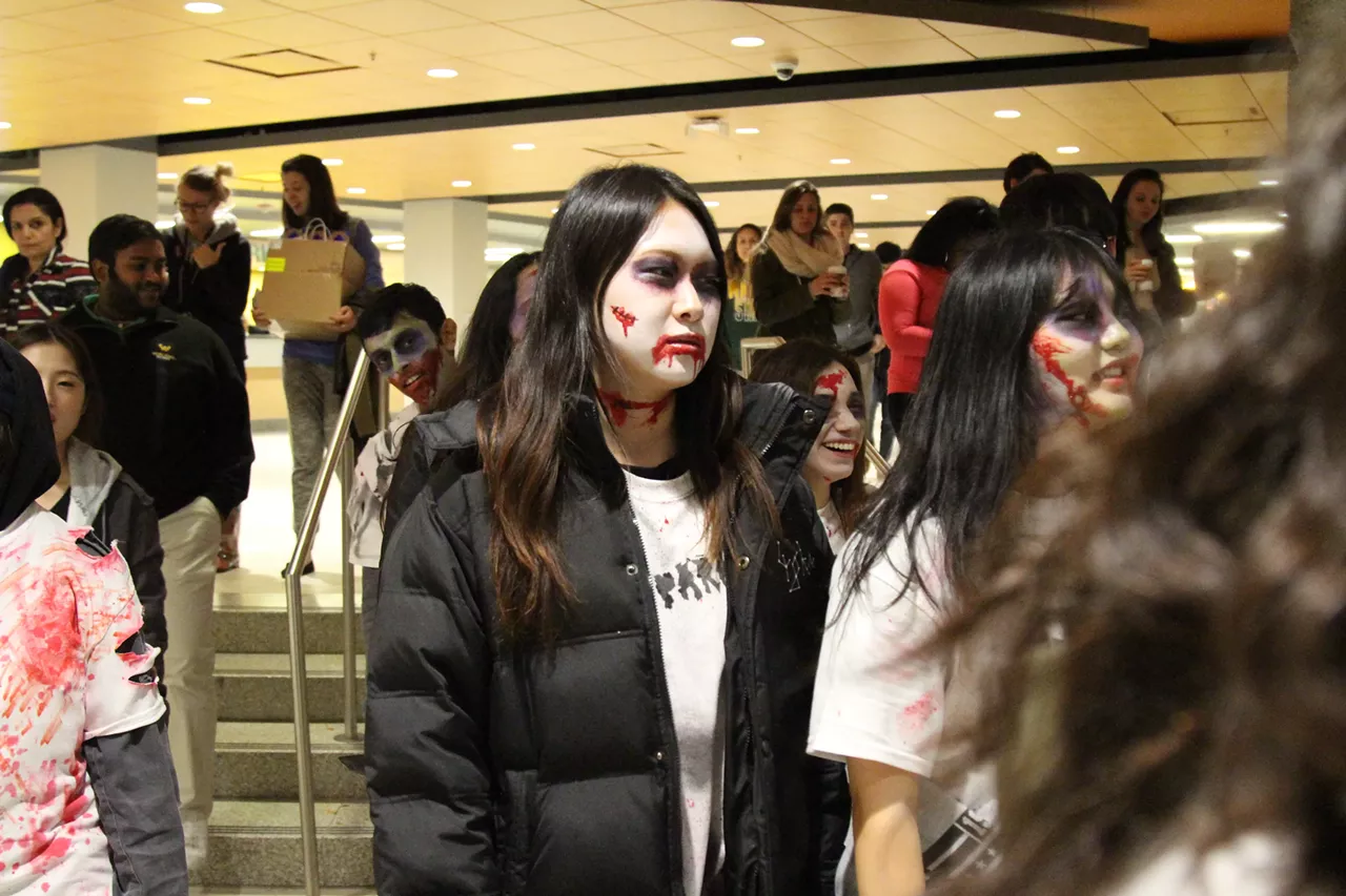 Image: All the walking zombies we saw at Wayne State University's Zombie Parade