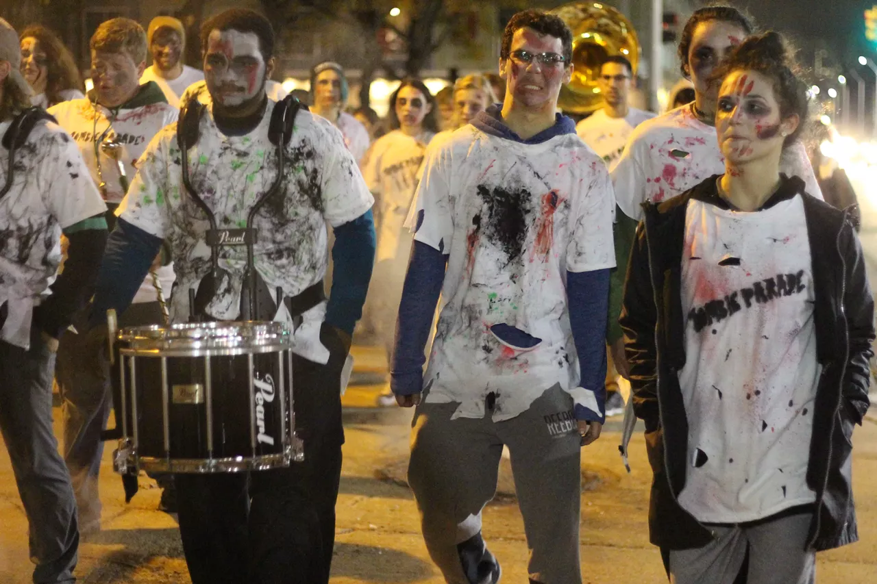 Image: All the walking zombies we saw at Wayne State University's Zombie Parade
