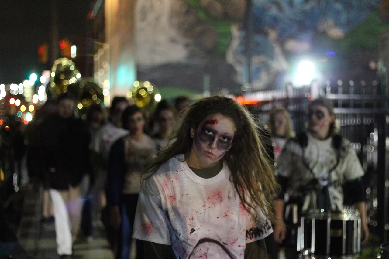 Image: All the walking zombies we saw at Wayne State University's Zombie Parade