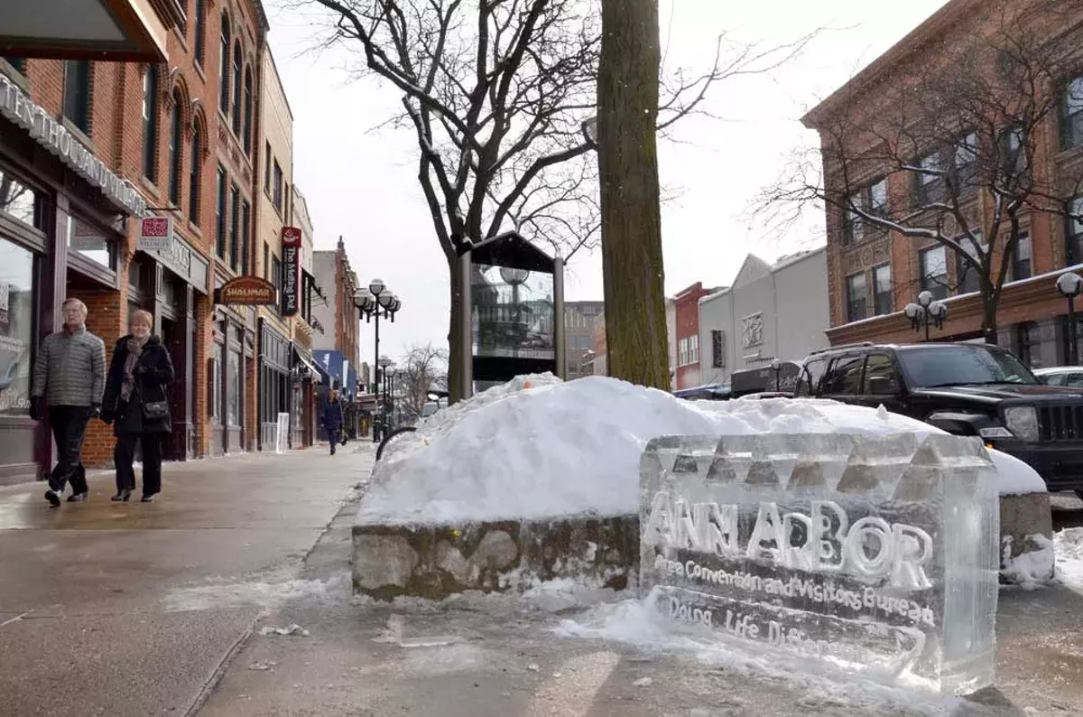 Image: Downtown Ann Arbor on a winter day.