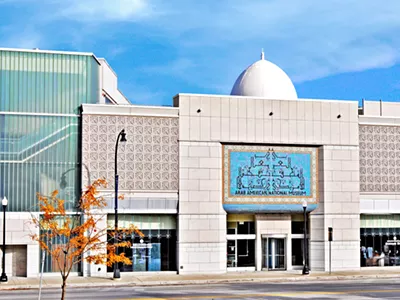 Outside the museum.