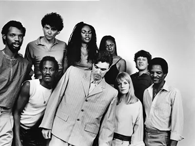 David Byrne in the rare suit that absolutely deserves the adjective “iconic.”