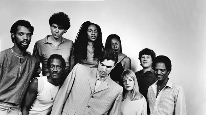 David Byrne in the rare suit that absolutely deserves the adjective “iconic.”