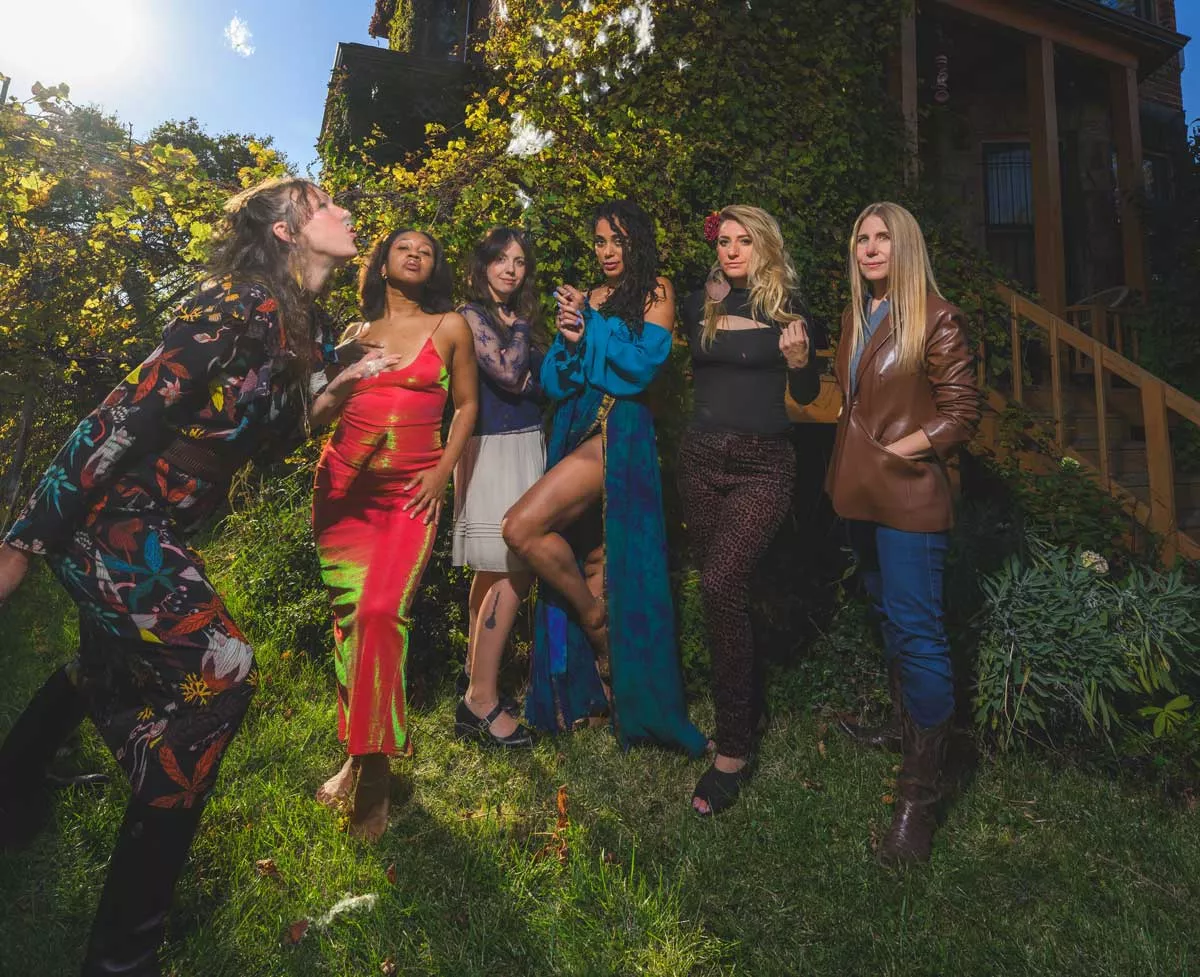Image: From left: Audra Kubat, Isis Damil, Emily Rose, Mayaeni, Marbrisa, and Michelle Held.