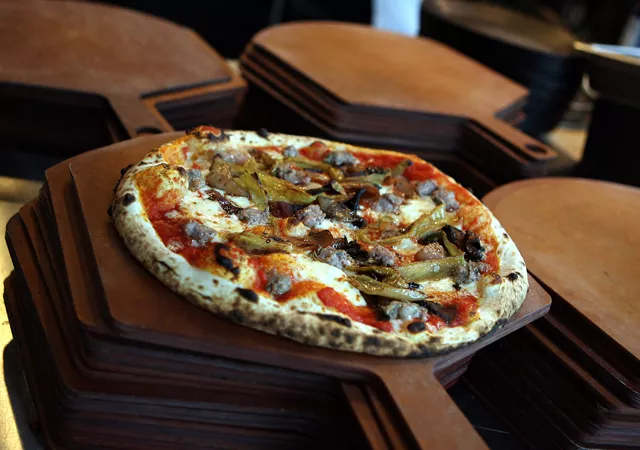Bacco sausage pizza from Pizzeria Biga in Royal Oak.