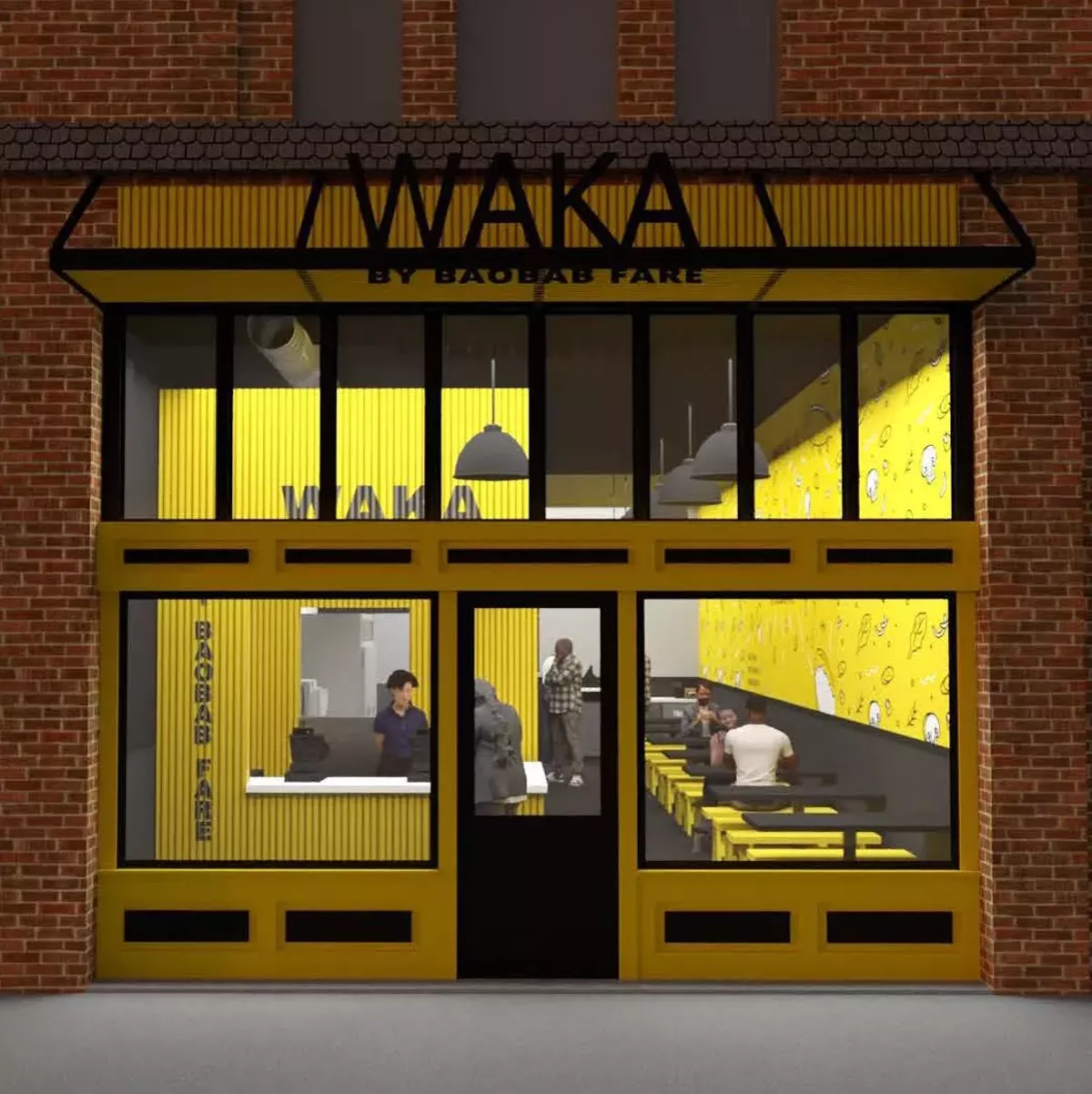 Image: An exterior rendering of the future Waka space at 2465 Russell St.