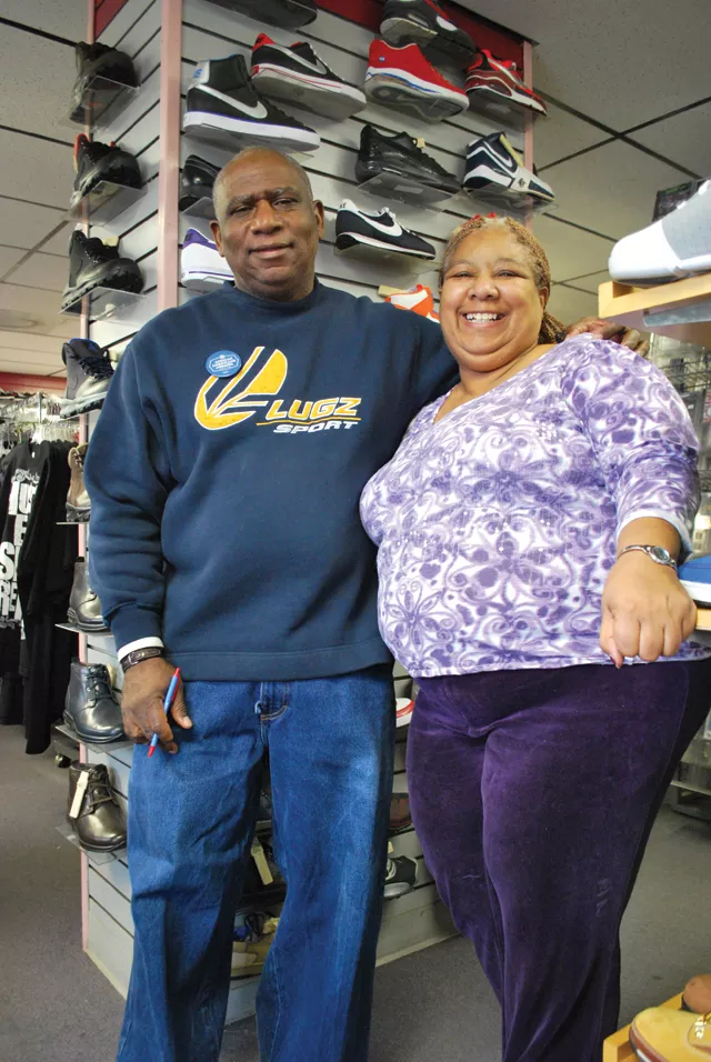 Barry and Josie Shantinique Beal inside their store