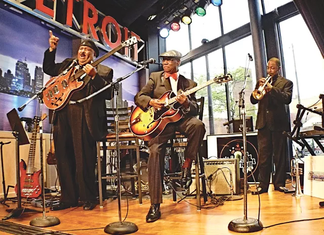Bassist Armstrong with Johnnie Bassett and Rayce Biggs at UDetroit Café