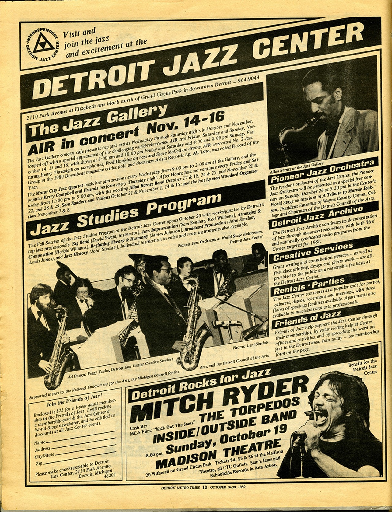 Behold, the first issue of Detroit Metro Times: Oct. 16, 1980