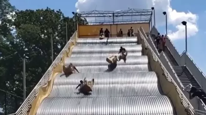 Image: Belle Isle’s giant slide in Detroit is outta control