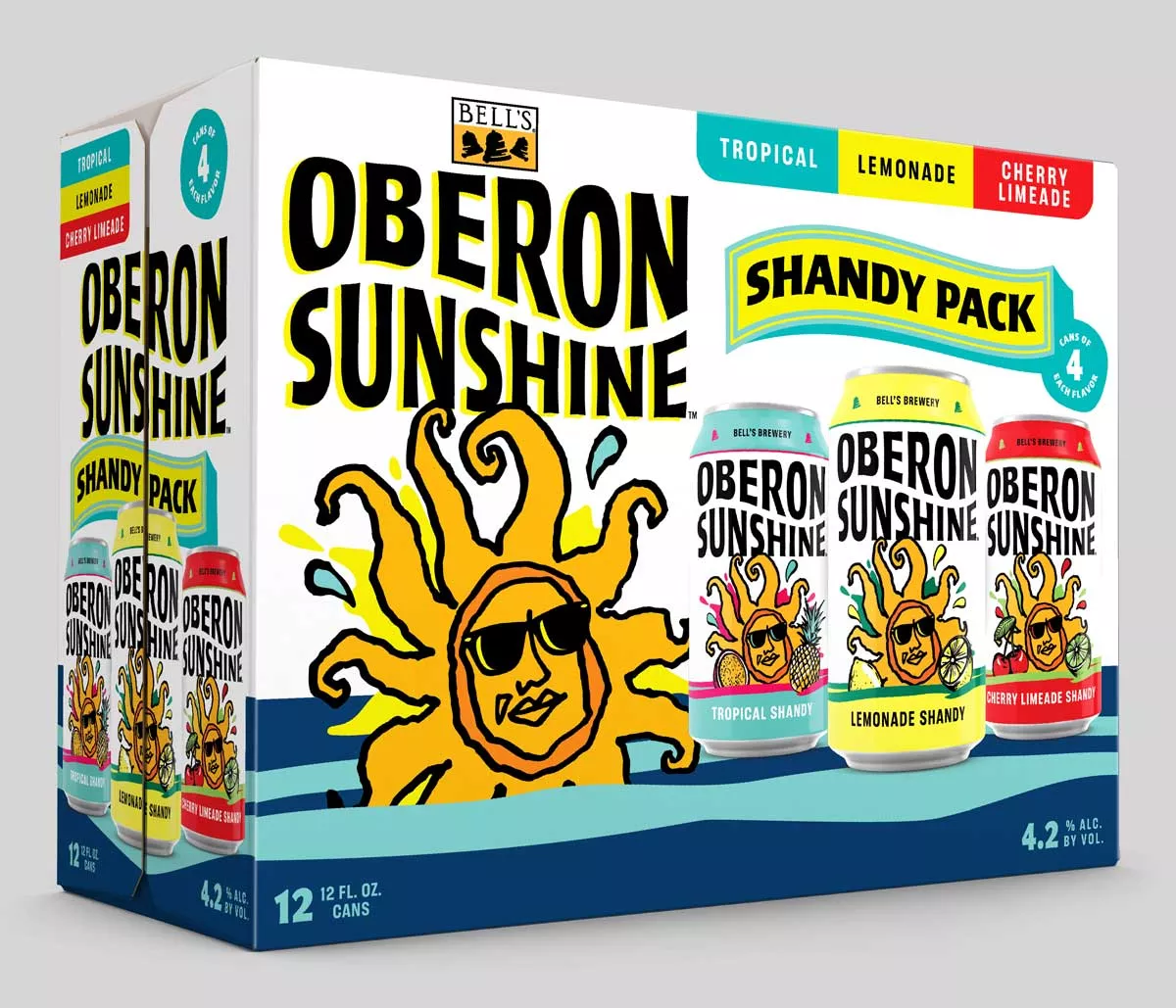 Image: The Oberon Sunshine Shandy variety pack includes three new flavors.
