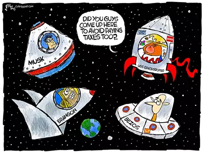 Image: Billionaires in space