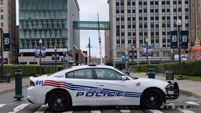 A Detroit police squad car.