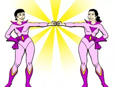 Image: Blowin' the Wonder Twins