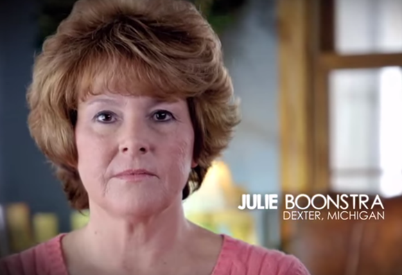 This anti-Obamacare ad from the Koch Brothers-funded Americans For Prosperity landed on the Michigan Truth Squad's list of the 10 worst campaign ads of 2014. - via YouTube sceenshot
