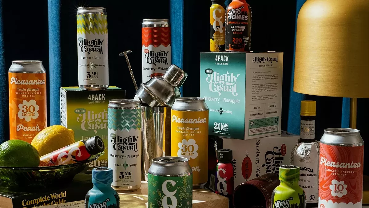 Pleasantrees has a large selection of THC beverages at its five dispensaries.