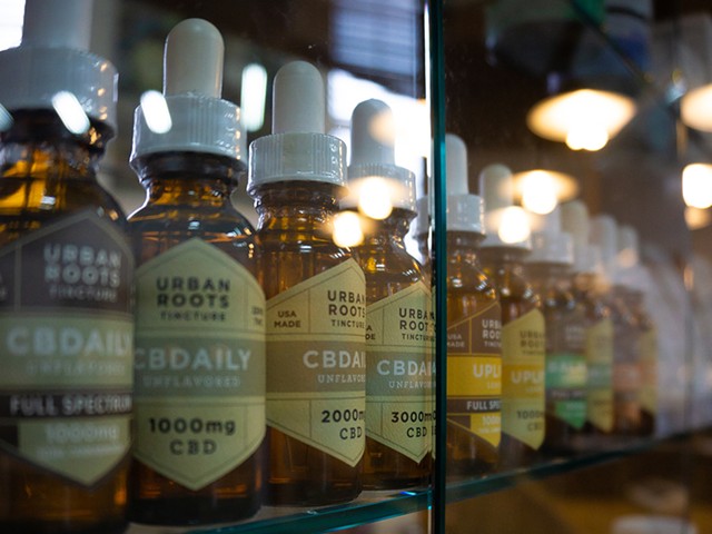 Cannabis-derived compounds for sale at a Detroit dispensary.