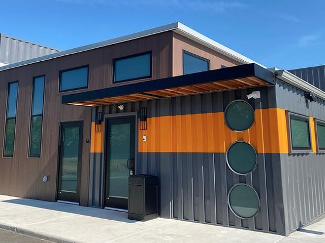 Cannabis dispensary made out of shipping containers opens in Michigan