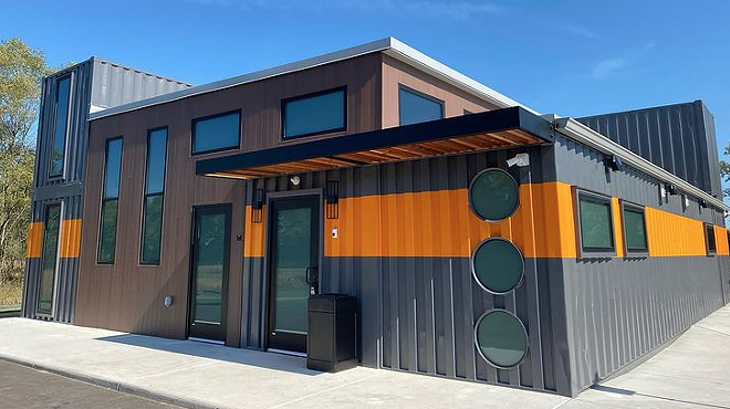 Image: Cannabis dispensary made out of shipping containers opens in Michigan