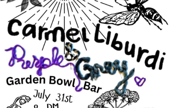 Image: Carmel Liburdi with Purple & Gre