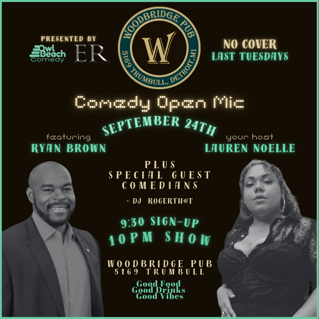 Comedy Night, Last Tuesdays each month at Woodbridge Pub