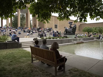 A previous Poolside Performance at Cranbrook Art Museum.