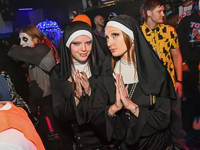 Image: Creative constumes on display at Elektricity's Halloween raves this weekend
