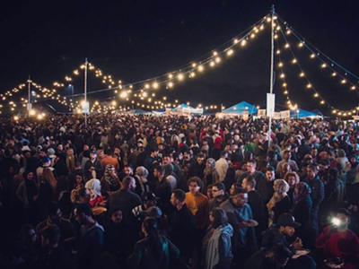 A crowd at Dearborn's Ramadan Suhoor Festival.