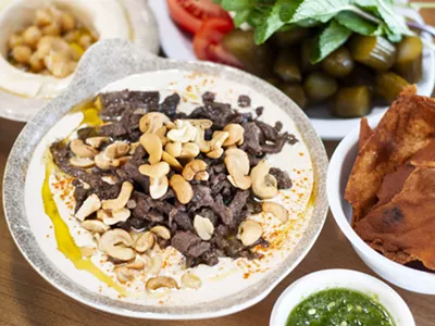 AlTayeb’s fatteh with chunk meat is complemented by those amazing pita chips.