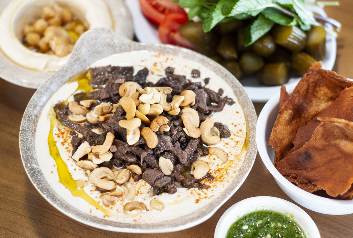 AlTayeb’s fatteh with chunk meat is complemented by those amazing pita chips.