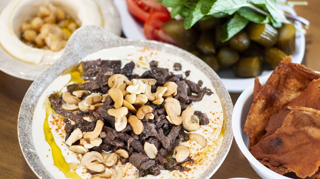 AlTayeb’s fatteh with chunk meat is complemented by those amazing pita chips.