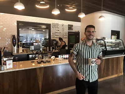 Dessert Oasis Coffee Roasters owner Nathan Hamood at his new flagship café in Ferndale.