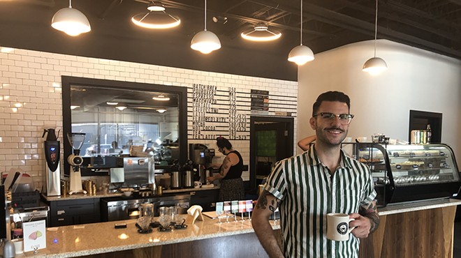 Dessert Oasis Coffee Roasters owner Nathan Hamood at his new flagship café in Ferndale.