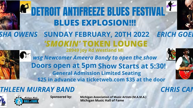 Detroit Antifreeze Blues Festival   (Michigan Association of Music Arists or M.A.M.A. (a non-profit organization to benefit musicians) and is also sponsored by the Michigan Music Hall of Fame)