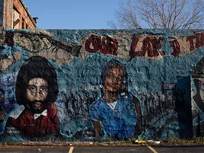 Image: Detroit artist Sintex's 'Our Land Till Death' mural is slated for demolition — but Allied Media Projects asked him to recreate it