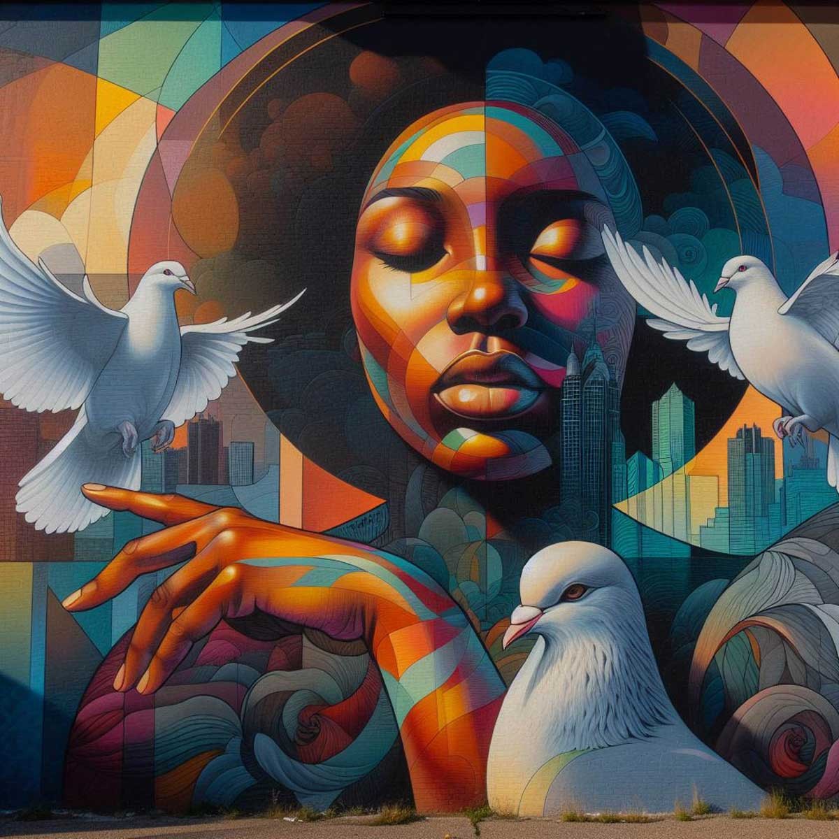 A mural design by Fe’le.