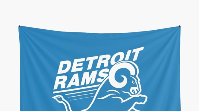 Detroit Rams merch being sold by lifestyle brand, The D Line.