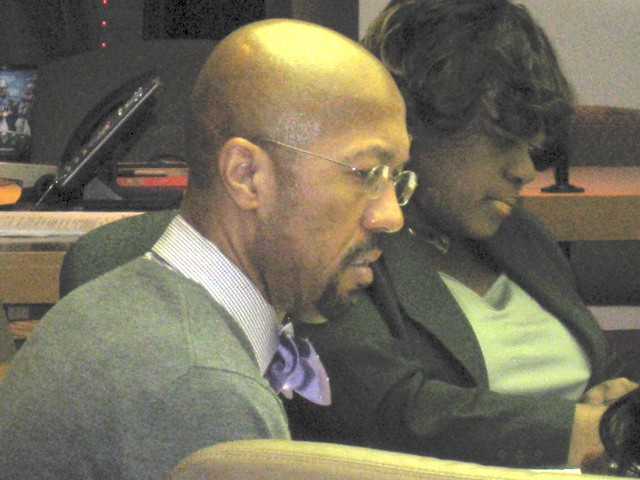 Detroit City Council President Charles Pugh at Monday's non-meeting. - Curt Guyette