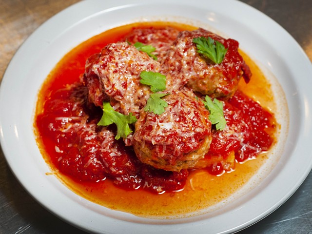 Supino’s polpettes include beef, lamb, turkey, and lots of Parmesan.