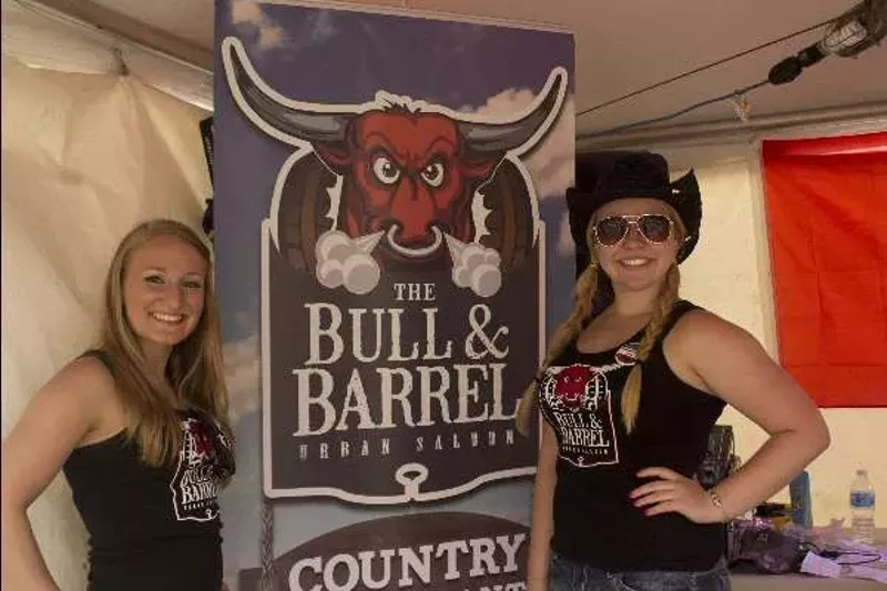 Allie Ostrom and Julie Ostron at the Bull & Barrell Tent