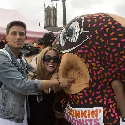 Anthony and Linn with a Donut