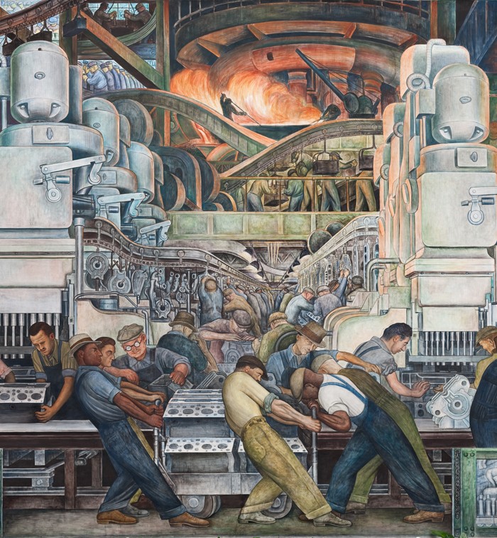 “Detroit Industry” murals by Diego Rivera (photo courtesy of the Detroit Institute of Arts)